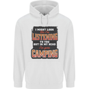 In My Head I've Gone Camping Funny Mens 80% Cotton Hoodie White