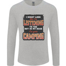 In My Head I've Gone Camping Funny Mens Long Sleeve T-Shirt Sports Grey