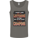 In My Head I've Gone Camping Funny Mens Vest Tank Top Charcoal