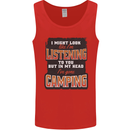 In My Head I've Gone Camping Funny Mens Vest Tank Top Red