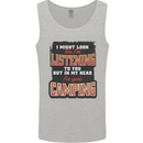 In My Head I've Gone Camping Funny Mens Vest Tank Top Sports Grey