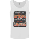 In My Head I've Gone Camping Funny Mens Vest Tank Top White