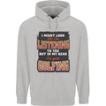 In My Head I've Gone Golfing Funny Golf Mens 80% Cotton Hoodie Sports Grey