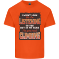 In My Head I've Gone Rock Climbing Climber Kids T-Shirt Childrens Orange
