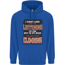 In My Head I've Gone Rock Climbing Climber Mens 80% Cotton Hoodie Royal Blue