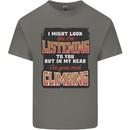In My Head I've Gone Rock Climbing Climber Mens Cotton T-Shirt Tee Top Charcoal