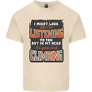 In My Head I've Gone Rock Climbing Climber Mens Cotton T-Shirt Tee Top Natural