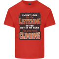 In My Head I've Gone Rock Climbing Climber Mens Cotton T-Shirt Tee Top Red