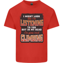 In My Head I've Gone Rock Climbing Climber Mens Cotton T-Shirt Tee Top Red