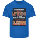 In My Head I've Gone Rock Climbing Climber Mens Cotton T-Shirt Tee Top Royal Blue
