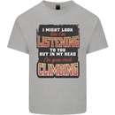 In My Head I've Gone Rock Climbing Climber Mens Cotton T-Shirt Tee Top Sports Grey