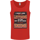 In My Head I've Gone Skiing Funny Skier Mens Vest Tank Top Red