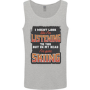 In My Head I've Gone Skiing Funny Skier Mens Vest Tank Top Sports Grey