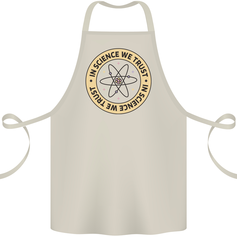 In Science We Trust Physics Geek Nerd Cotton Apron 100% Organic Natural