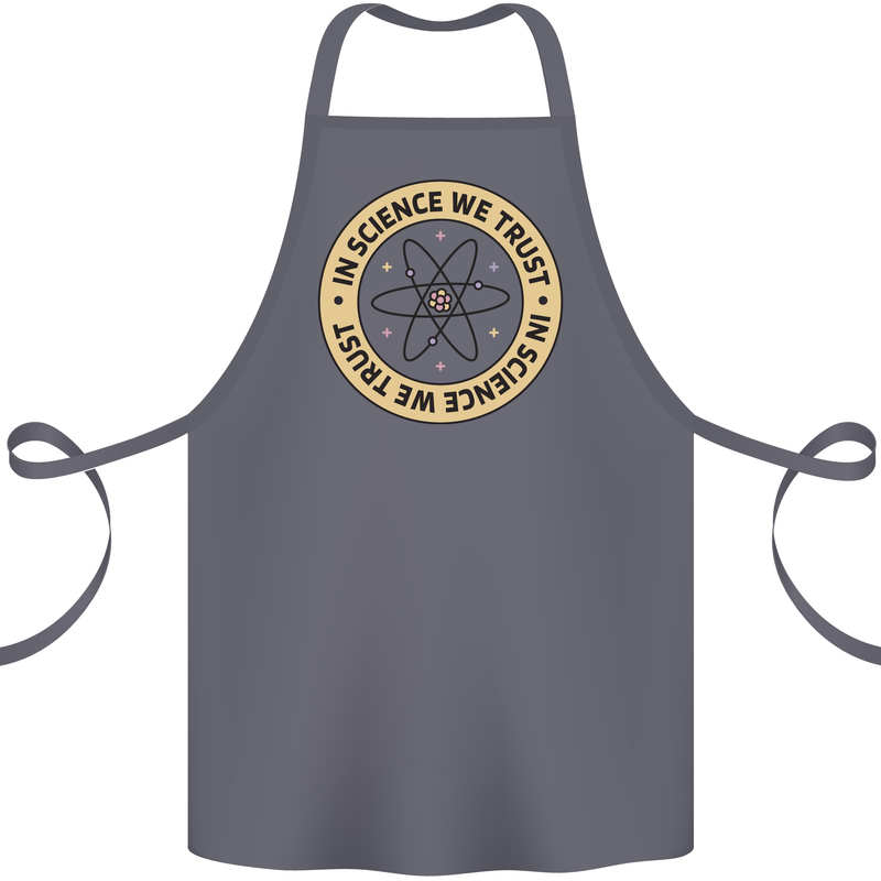In Science We Trust Physics Geek Nerd Cotton Apron 100% Organic Steel