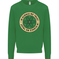 In Science We Trust Physics Geek Nerd Kids Sweatshirt Jumper Irish Green