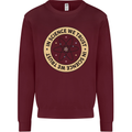 In Science We Trust Physics Geek Nerd Kids Sweatshirt Jumper Maroon