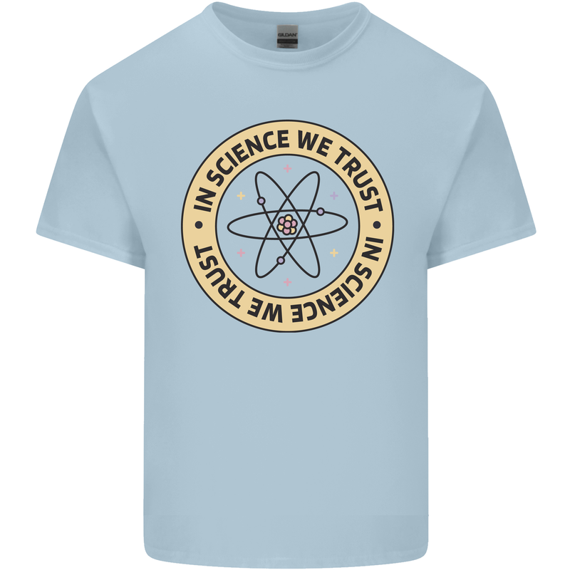 In Science We Trust Physics Geek Nerd Kids T-Shirt Childrens Light Blue