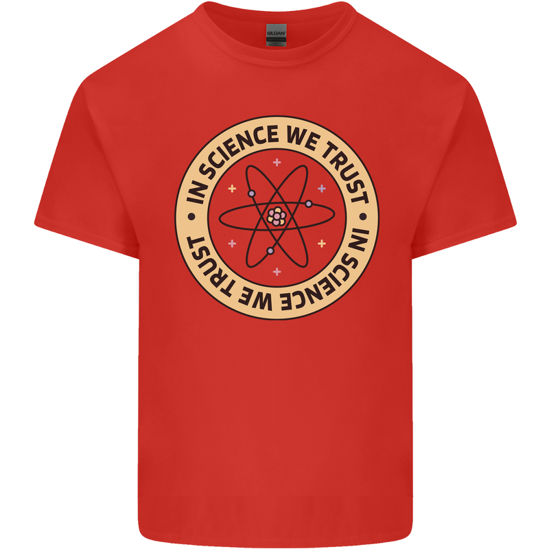 In Science We Trust Physics Geek Nerd Kids T-Shirt Childrens Red