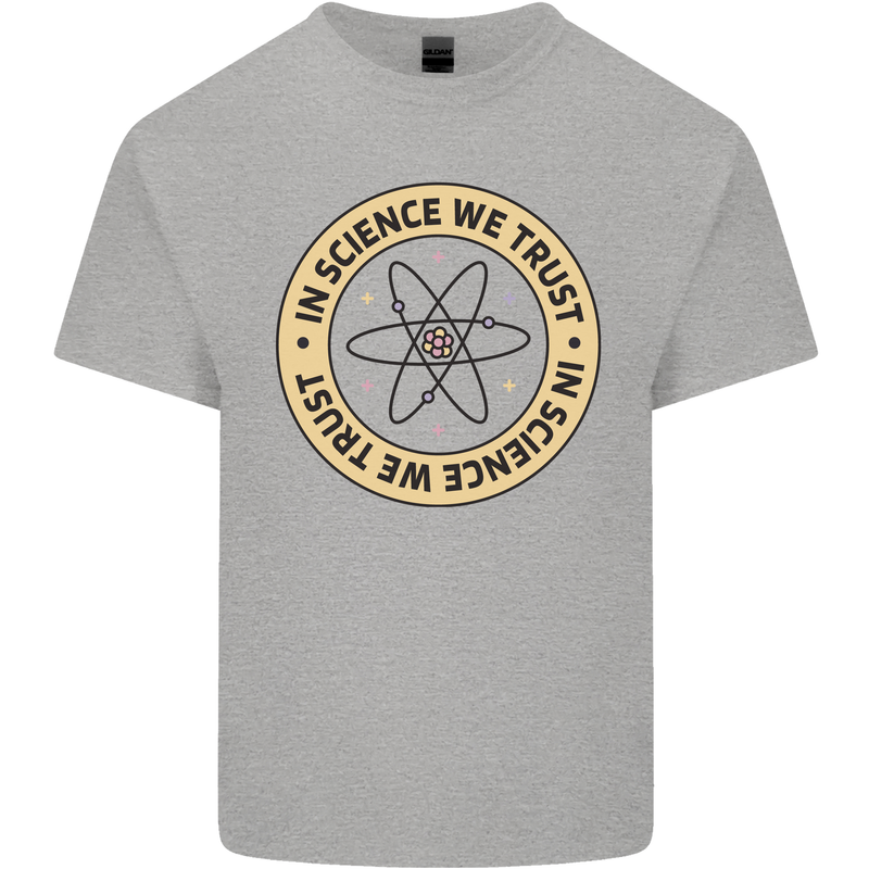 In Science We Trust Physics Geek Nerd Kids T-Shirt Childrens Sports Grey