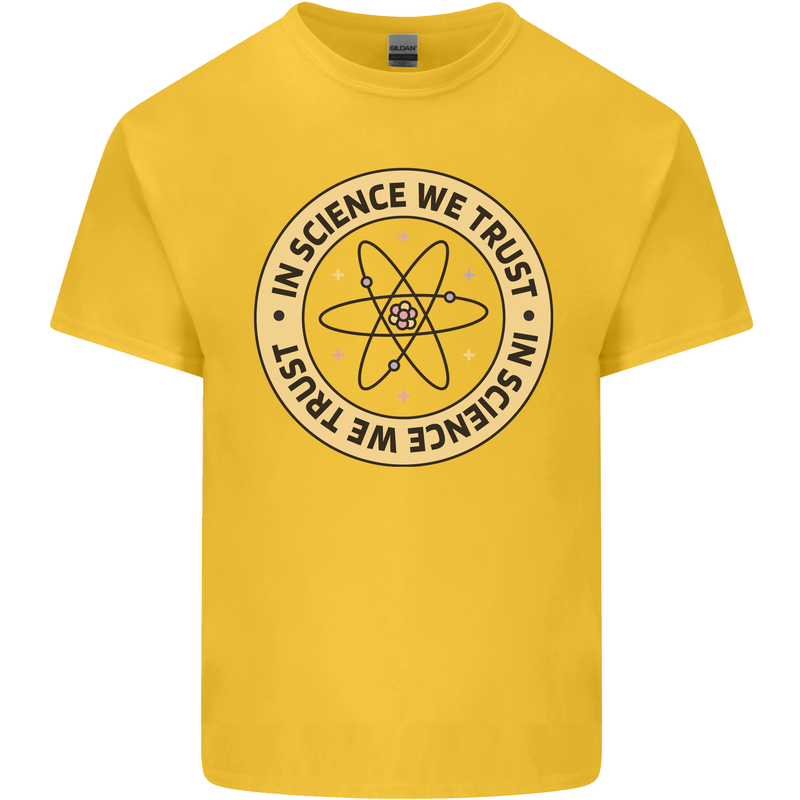 In Science We Trust Physics Geek Nerd Kids T-Shirt Childrens Yellow