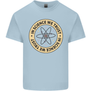 In Science We Trust Physics Geek Nerd Mens Cotton T-Shirt Tee Top Light Blue