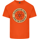 In Science We Trust Physics Geek Nerd Mens Cotton T-Shirt Tee Top Orange