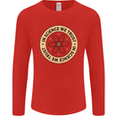 In Science We Trust Physics Geek Nerd Mens Long Sleeve T-Shirt Red