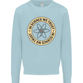 In Science We Trust Physics Geek Nerd Mens Sweatshirt Jumper Light Blue