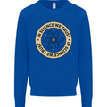 In Science We Trust Physics Geek Nerd Mens Sweatshirt Jumper Royal Blue
