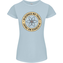 In Science We Trust Physics Geek Nerd Womens Petite Cut T-Shirt Light Blue