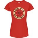 In Science We Trust Physics Geek Nerd Womens Petite Cut T-Shirt Red