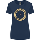 In Science We Trust Physics Geek Nerd Womens Wider Cut T-Shirt Navy Blue