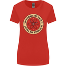 In Science We Trust Physics Geek Nerd Womens Wider Cut T-Shirt Red