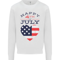 Independence Day Happy 4th of July Mens Sweatshirt Jumper White