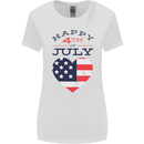 Independence Day Happy 4th of July Womens Wider Cut T-Shirt White