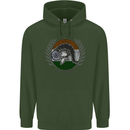 India Bodybuilding Flag Gym Training Indian Childrens Kids Hoodie Forest Green
