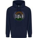 India Bodybuilding Flag Gym Training Indian Childrens Kids Hoodie Navy Blue