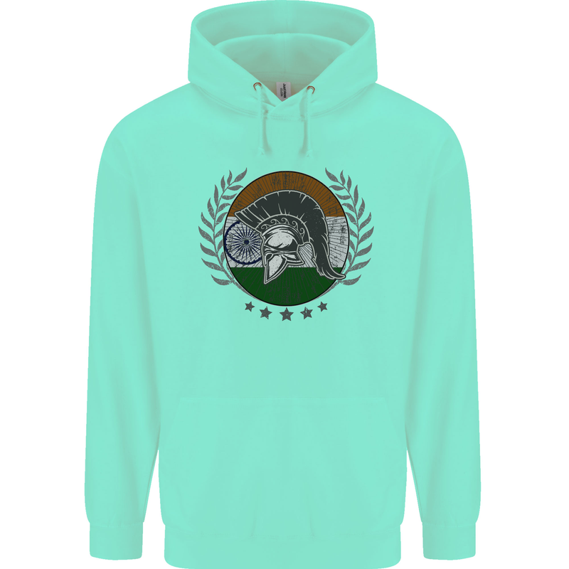 India Bodybuilding Flag Gym Training Indian Childrens Kids Hoodie Peppermint