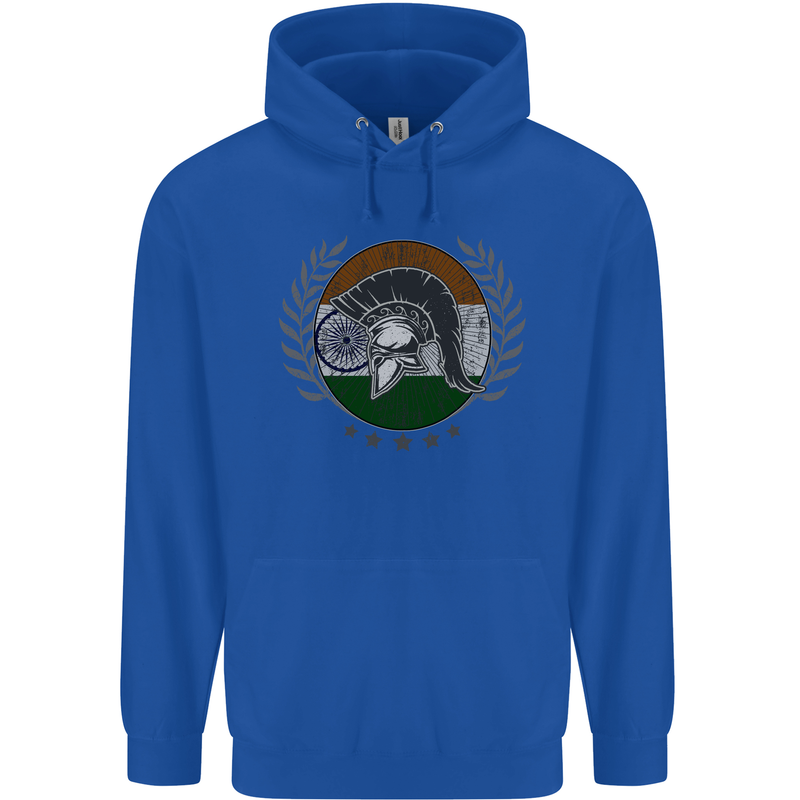India Bodybuilding Flag Gym Training Indian Childrens Kids Hoodie Royal Blue
