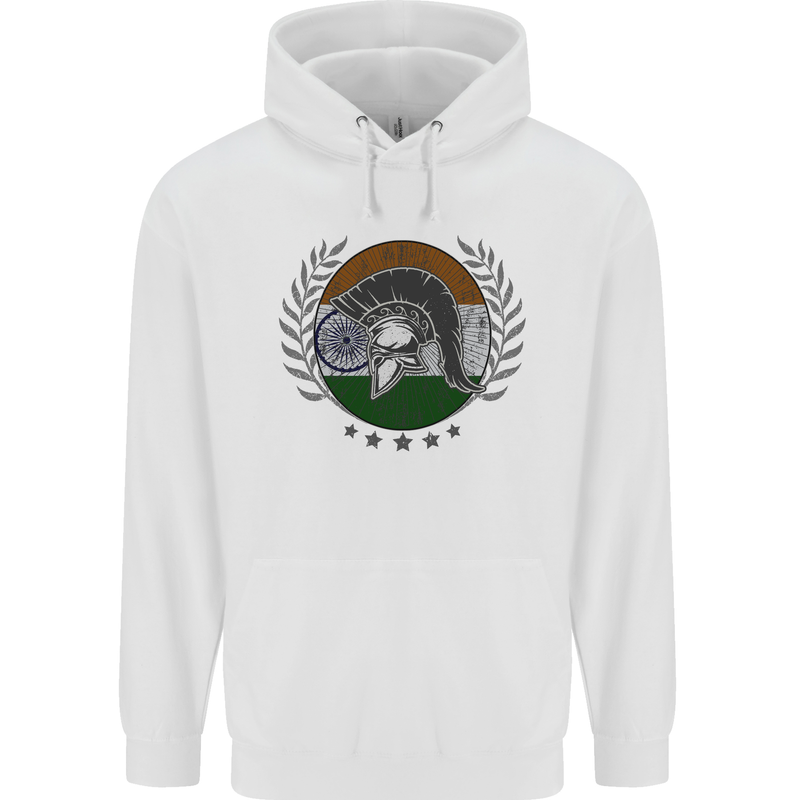 India Bodybuilding Flag Gym Training Indian Childrens Kids Hoodie White