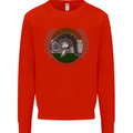 India Bodybuilding Flag Gym Training Indian Kids Sweatshirt Jumper Bright Red