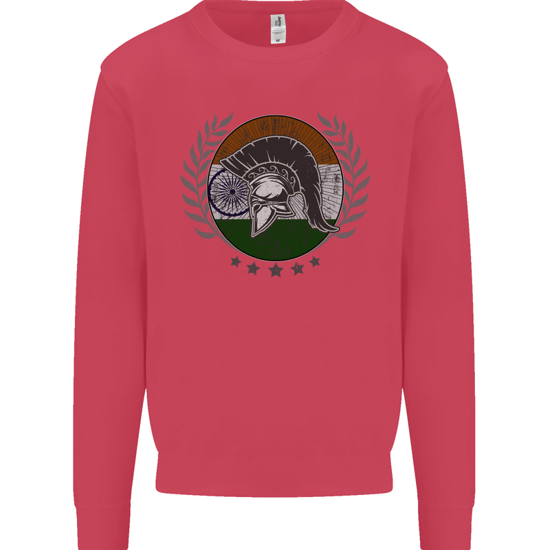 India Bodybuilding Flag Gym Training Indian Kids Sweatshirt Jumper Heliconia