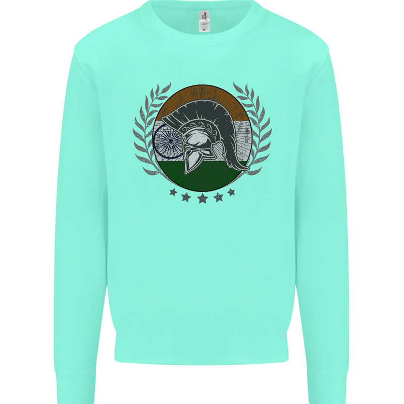 India Bodybuilding Flag Gym Training Indian Kids Sweatshirt Jumper Peppermint