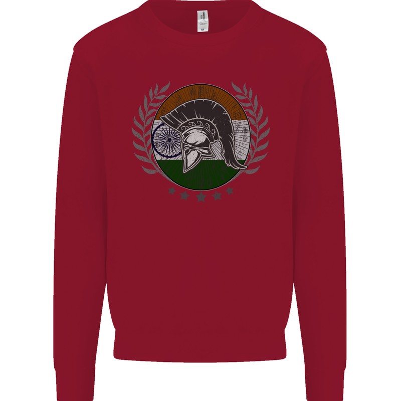 India Bodybuilding Flag Gym Training Indian Kids Sweatshirt Jumper Red