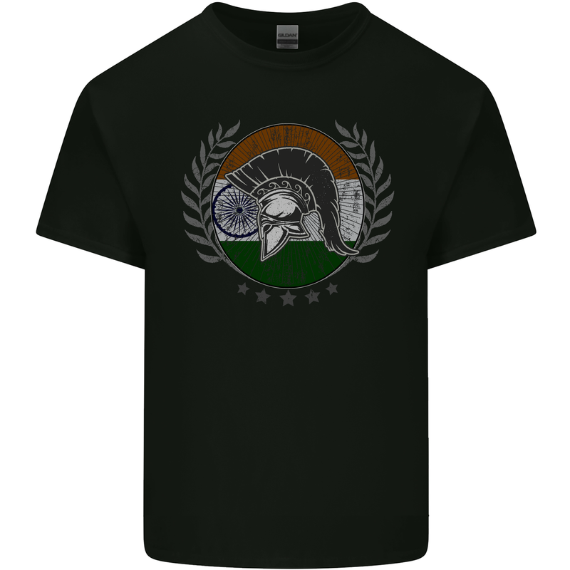 India Bodybuilding Flag Gym Training Indian Kids T-Shirt Childrens Black