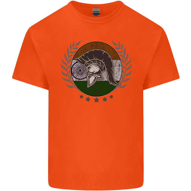 India Bodybuilding Flag Gym Training Indian Kids T-Shirt Childrens Orange
