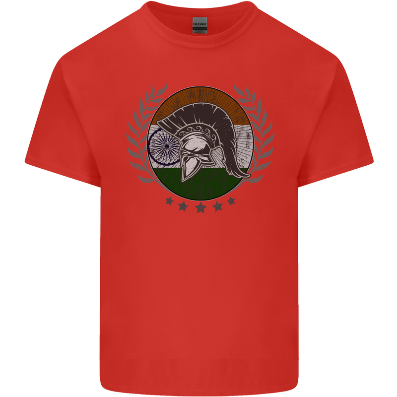 India Bodybuilding Flag Gym Training Indian Kids T-Shirt Childrens Red