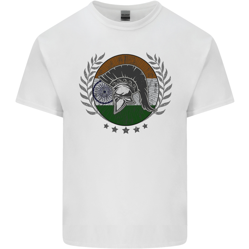 India Bodybuilding Flag Gym Training Indian Kids T-Shirt Childrens White