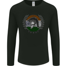 India Bodybuilding Flag Gym Training Indian Mens Long Sleeve T-Shirt Black